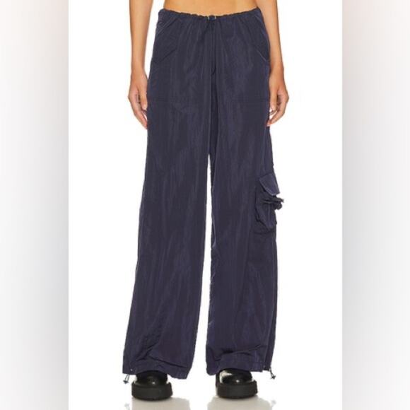REVOLVE Pants - Revolve Superdown Ruby Parachute Pant Stylish Navy Cargo Pants adjustable waist